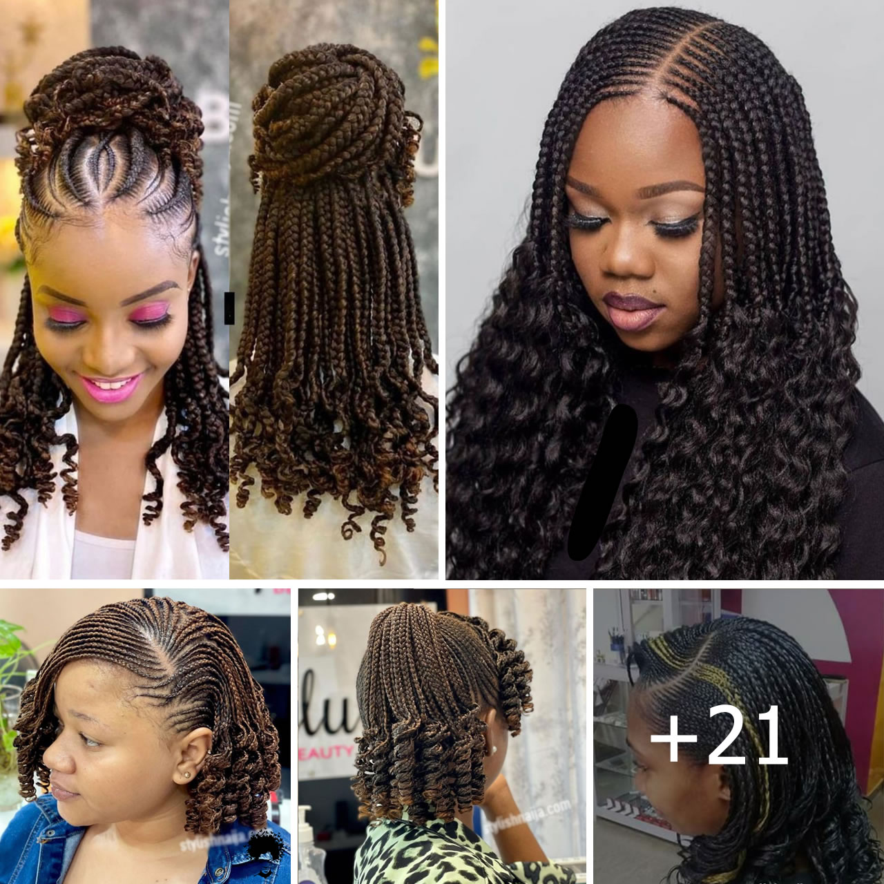 Amazing Box And Twisted Curly Braids Hairstyles You Should Try Out