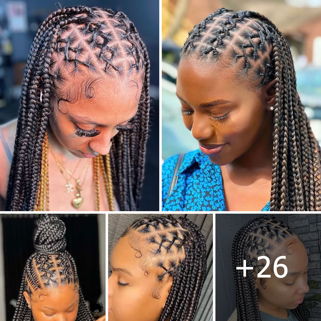 26 Cute Criss Cross Knotless Braids Hairstyles – Explore Trending