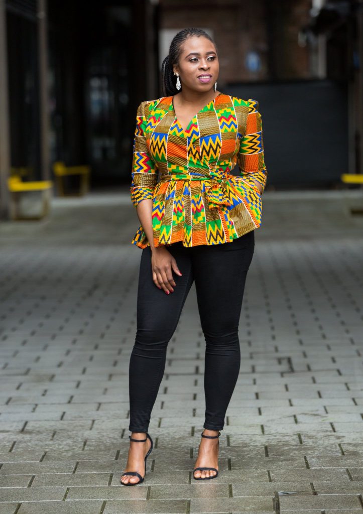 ankara wrap top