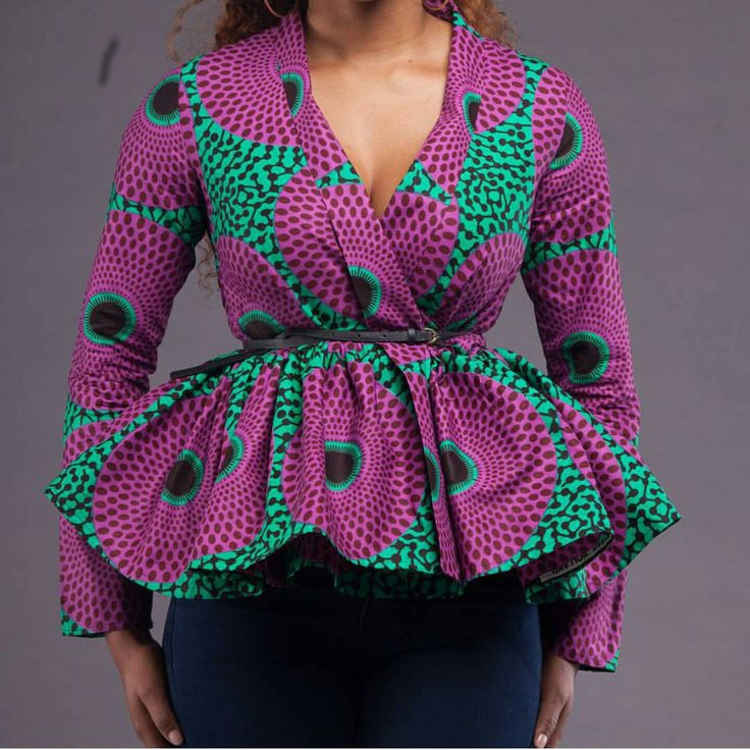 ankara wrap top